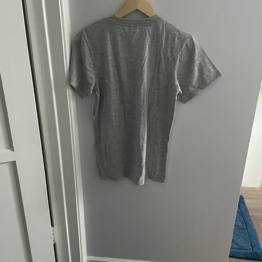 Gray Kids Shirt with Blue Print
